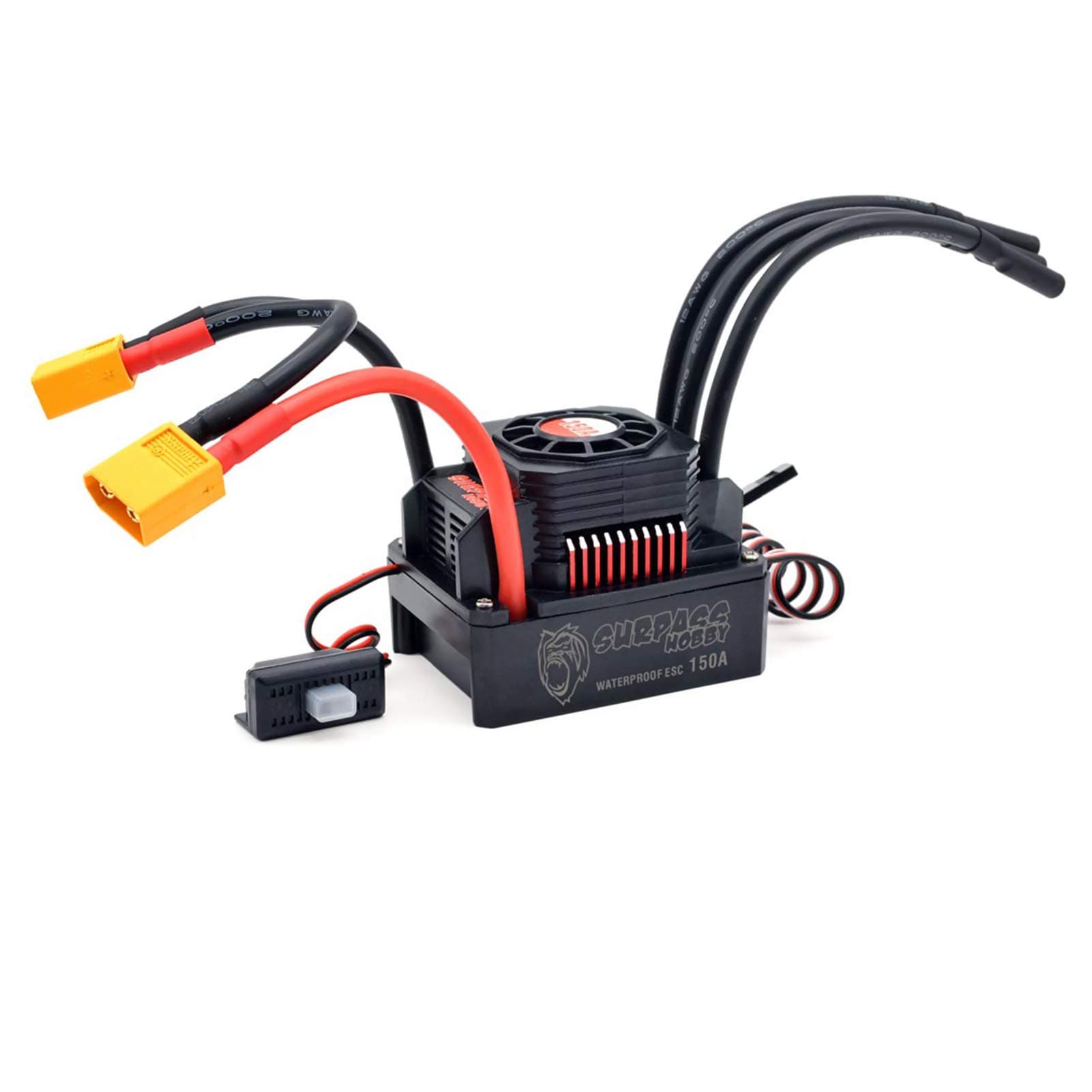 Hometool 150A ESC with BEC 3-6S XT60 Plug Lipo Waterproof Brushless ESC for 1/8 RC Car Off-road Crawler Car Electronic Speed Controller
