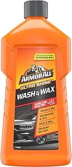 Armor All, Wash and Wax 500ml, Car Shampoo & Polish, Dual Action Formula for a Clean & Shiny Car, Water Beading Technology to Prevent Water Stains, Ideal for Car & Motorcycle Detailing, Made in the UK