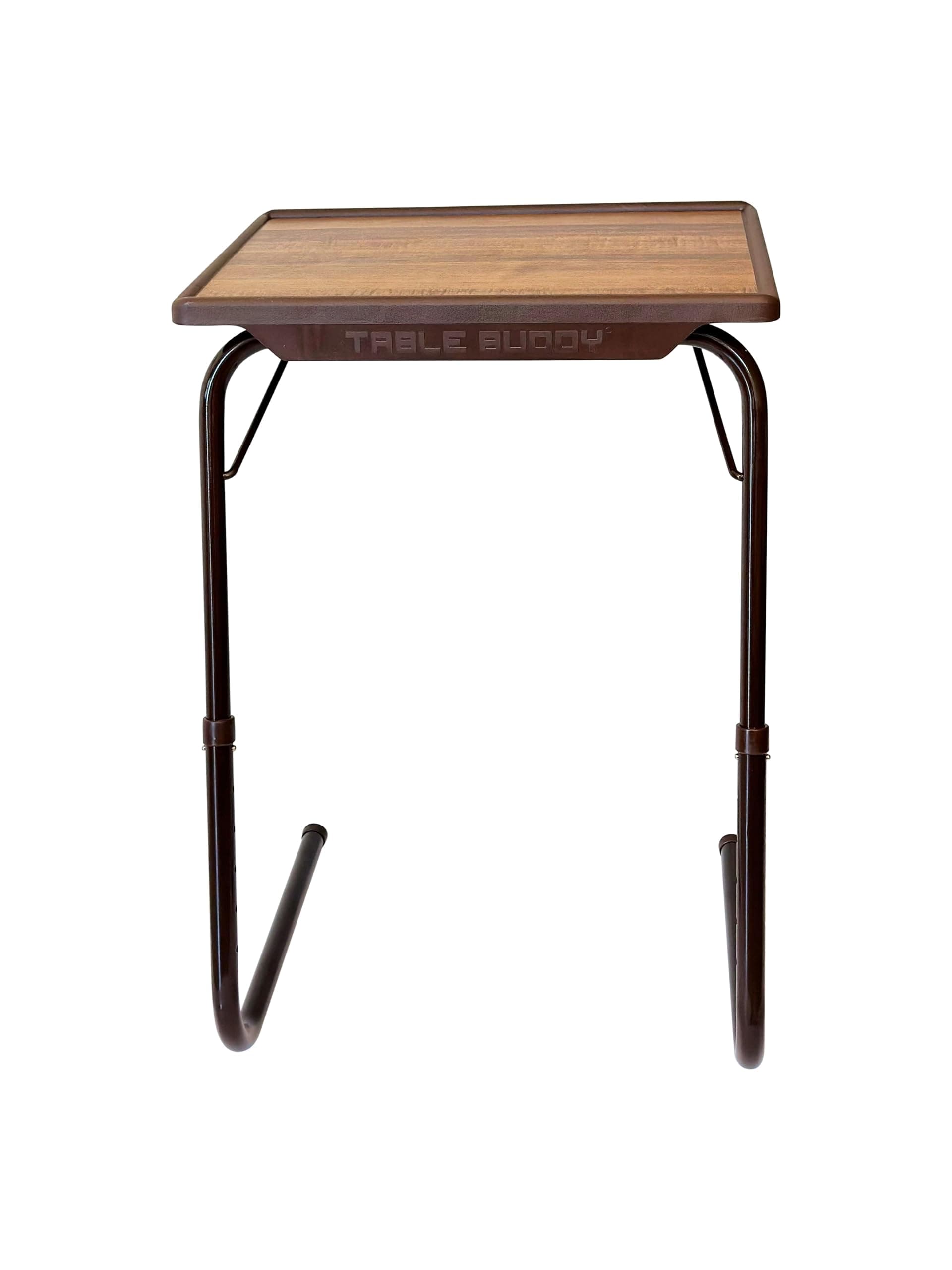 Adjustable multi position portable folding table mate for dining, workstation, bed tray, work, watch tv, study, outdoor and office furniture (Alder Wood)
