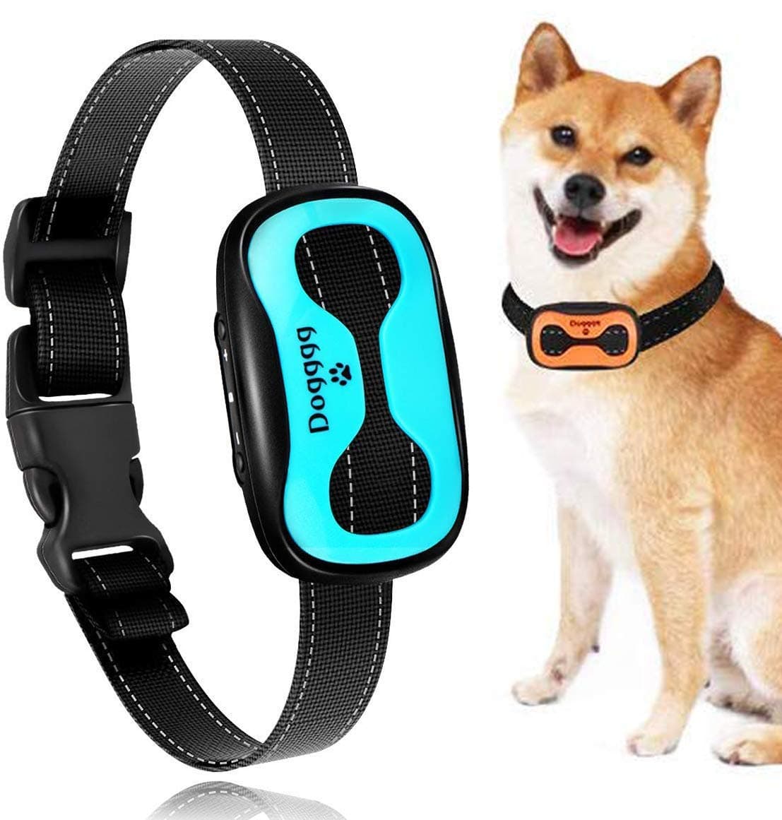 Bark Collar [Newest Upgrade Version] Anti Barking Device Dog Training Collar, Humanely Stops Barking with 7 Sensitivity Levels of Sound and Vibration. (Blue)