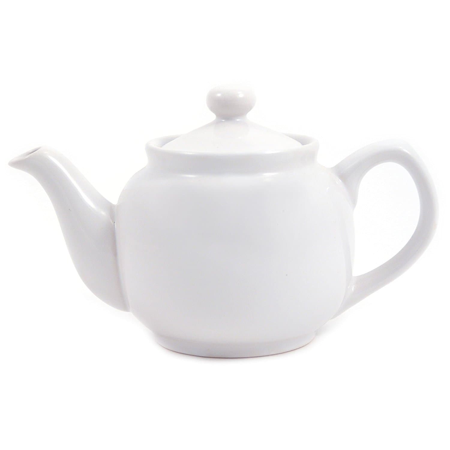 White Classic 2 Cup Ceramic Teapot (White)