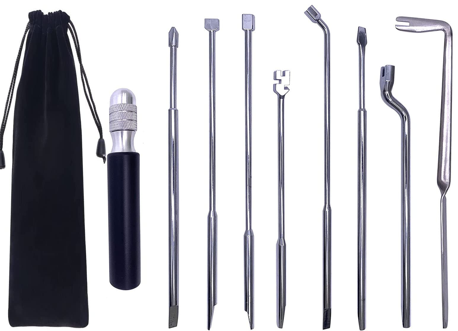 Piano Repair Tool Kit Regulating Tools Including Regulating Screwdriver Capstan Screw Wrench Set with 6" Combination Tool Handle for DIY Repair Maintain Piano Tools (9pcs)