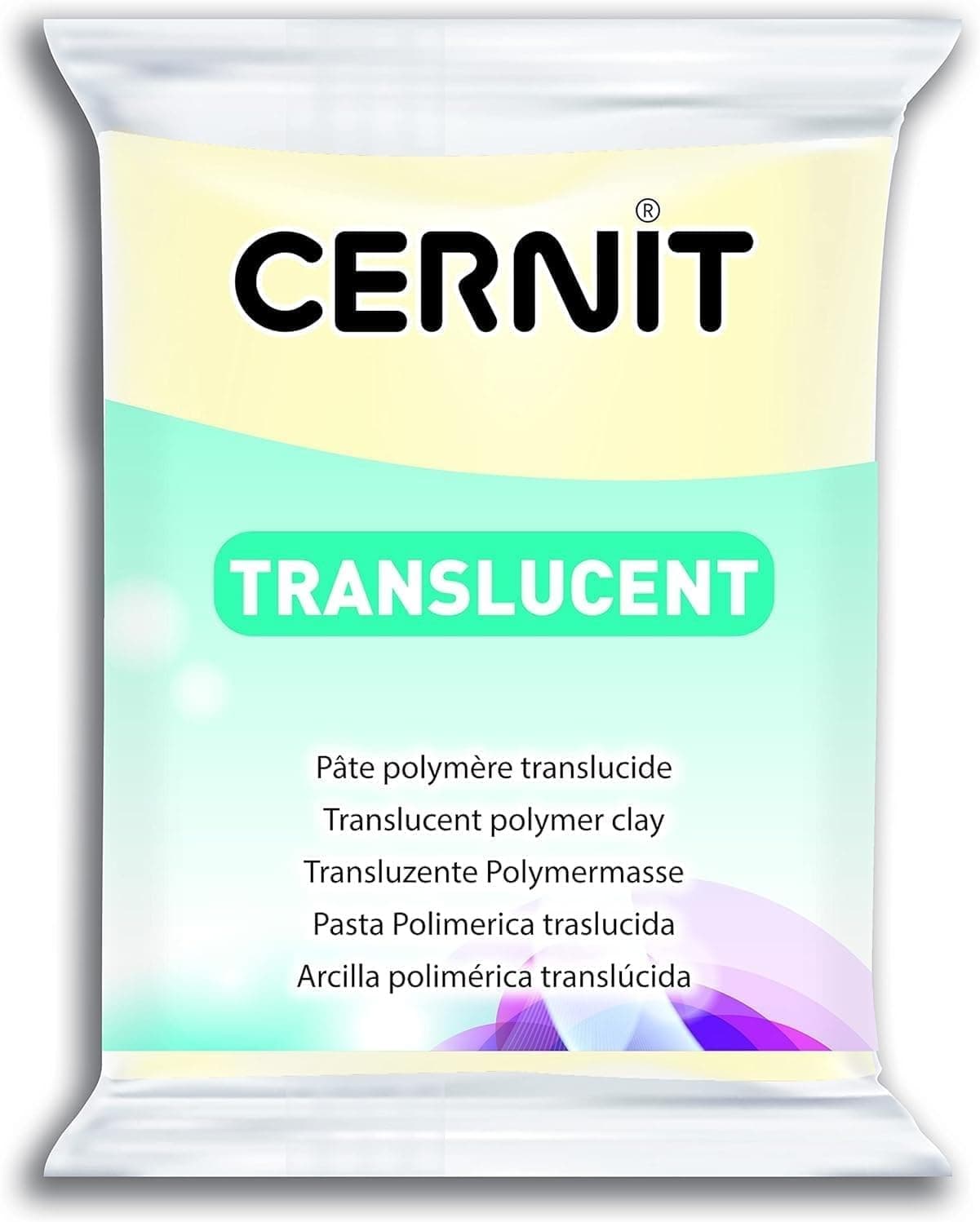 CERNIT CE0920056275C - A Pack of Polymer Clay Block - Translucent Effect - Modelling and Baking Clay - Sapphire Colour - 56 g Block - Manufactured in Belgium