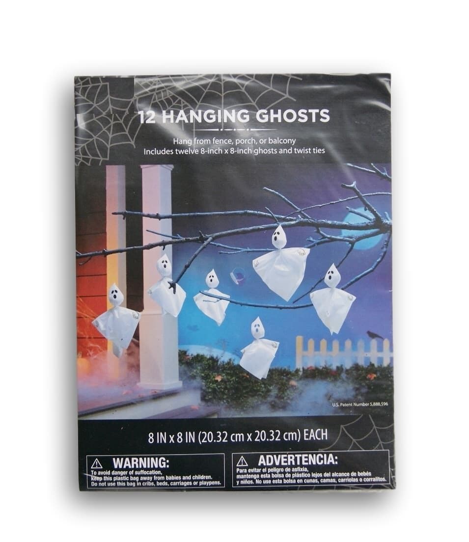 Halloween Outdoor Decorations - 12 Hanging Ghosts