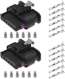 eMagTech 2x 6 Pin Car Tail Light Rear Lamp Plug Connector 61132359993 Compatible with BMW 1 2 3 4 Series F20 F21 F22 F23 F28 M2 F30 F31 F32 F33 F36 6 Pin Electrical Connector