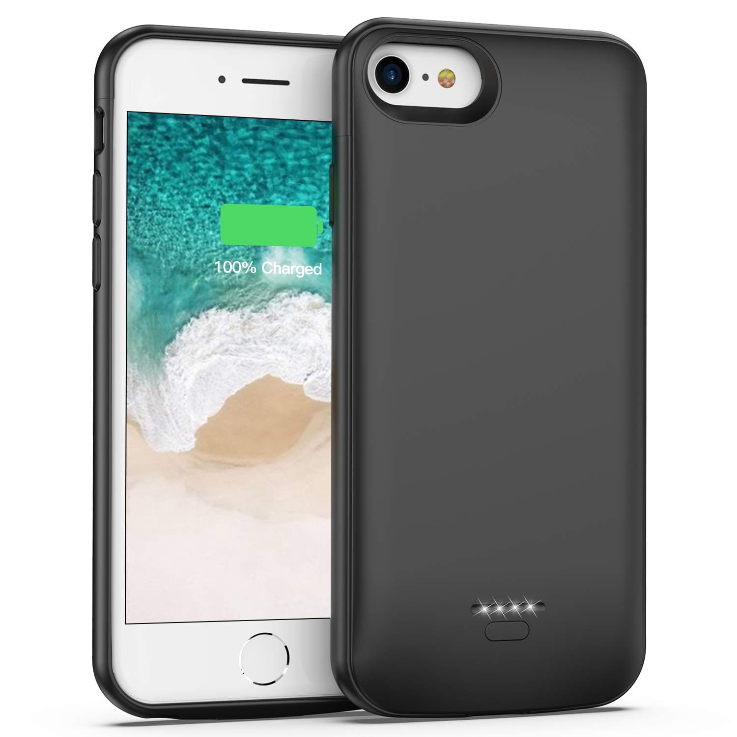 iPhone 6 6s 7 8 Battery Case, Rechargeable Extended Battery Charger Case for iPhone 6 6s 7 8 (4.7 inch) 4000mAh Portable Protective Charging Case (Black)
