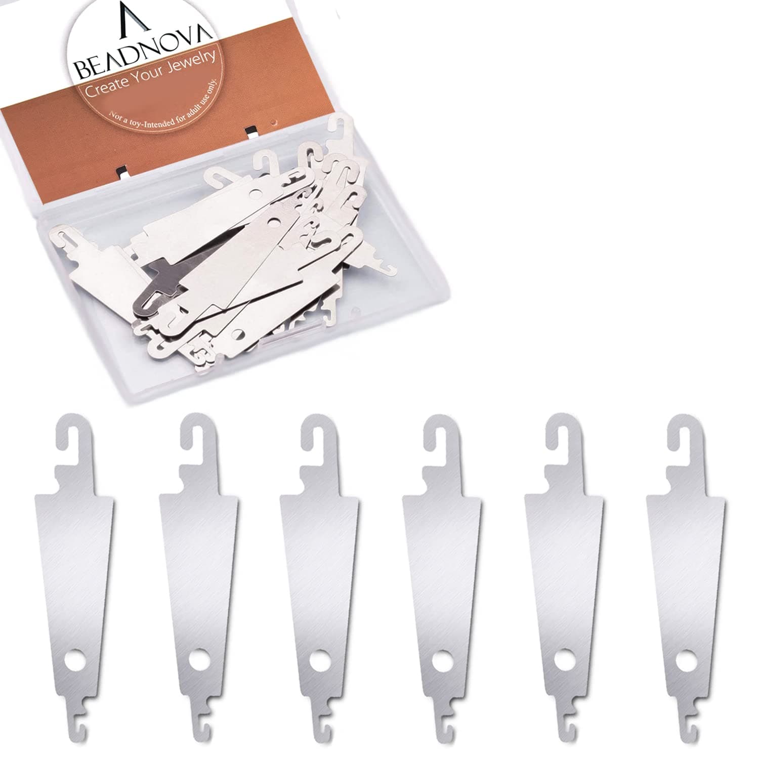 BEADNOVA Needle Threaders 20pcs Stainless Steel Sewing Needle Threader for Hand Sewing Large Eye Cross Stitch Embroidery Craft Knitting Quilting