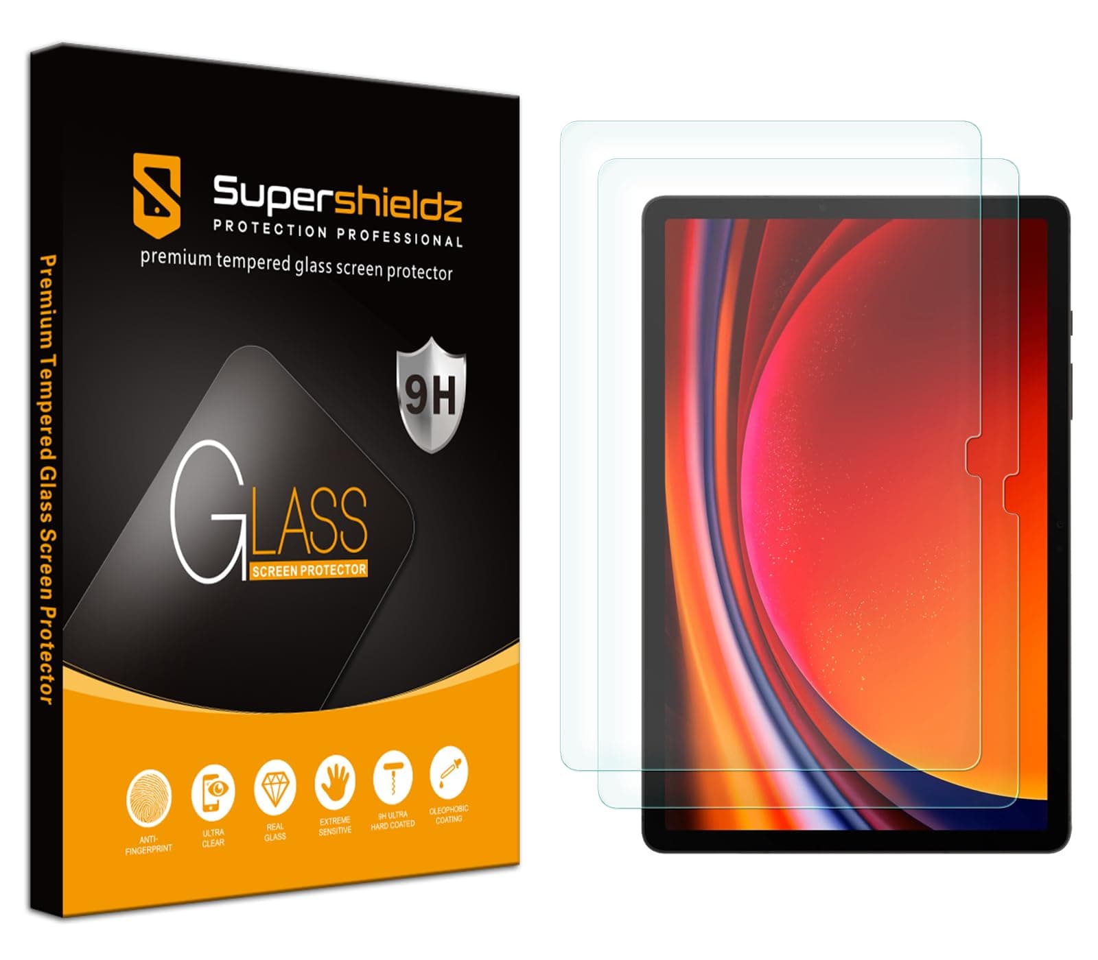 (2 Pack) Designed for Samsung Galaxy Tab S10 Lite / S10 FE / S9 FE (10.9 inch) / Tab S9 (11 inch) Screen Protector, (Tempered Glass) Anti Scratch, Bubble Free