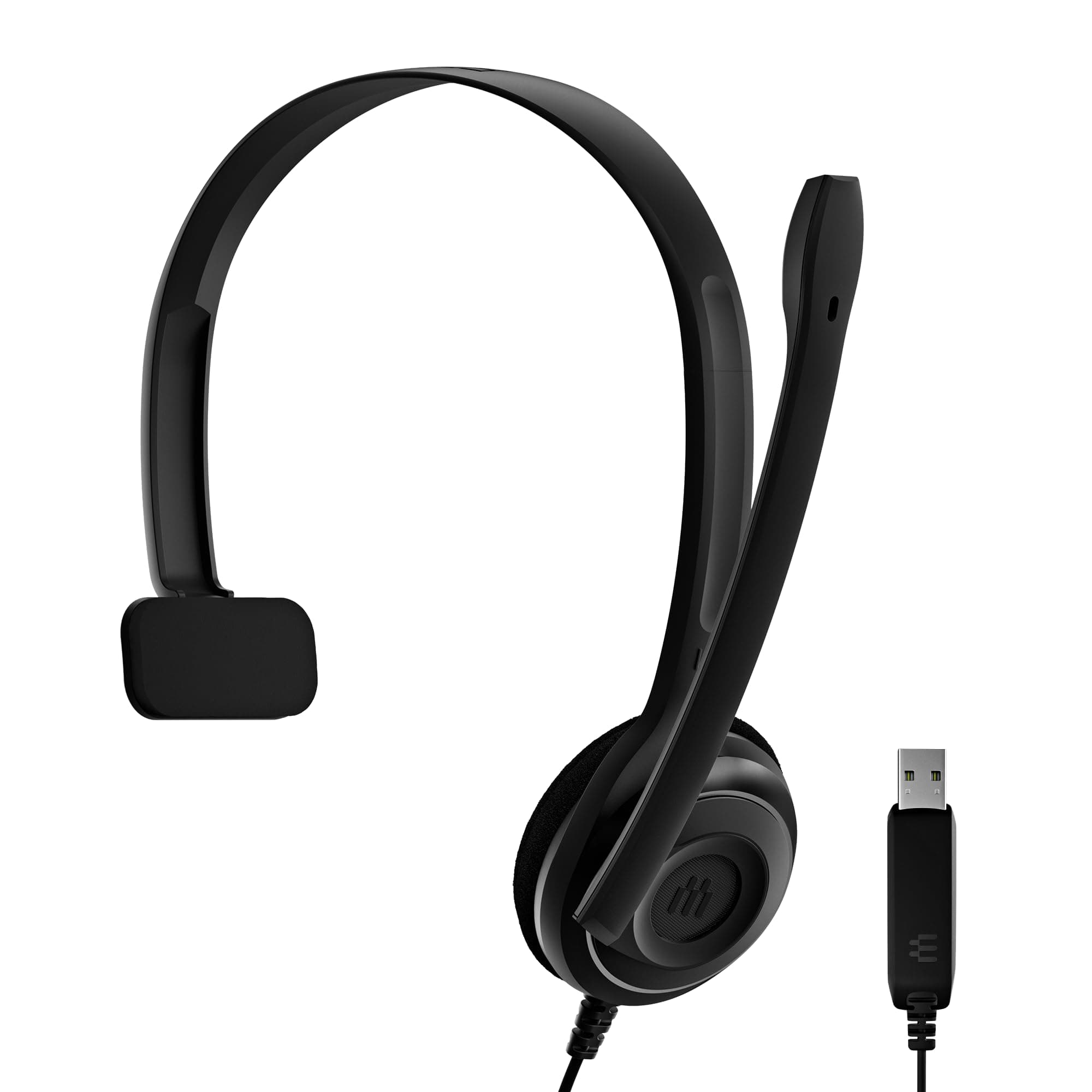PC 7 USB Wired Headset – Lightweight Noise-Cancelling Boom Mic, Wideband Audio, Plug-and-Play USB-A, Crystal-Clear Calls for Skype, Zoom & Teams – Compatible with Windows, macOS, Chromeboo, Black