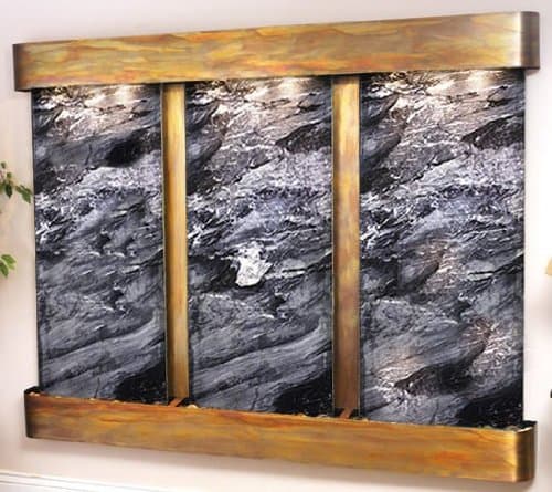 Adagio Water Features Deep Creek Falls Fountain - Rustic Copper - Squared Edges - Choose Options