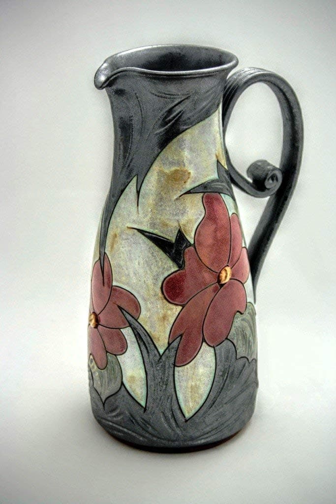 Ceramic Pitcher, Large Serving Pitcher, Pottery Vase, Flower Jug, Pottery Vase Jug, Wine decanter, Wedding Centrepiece