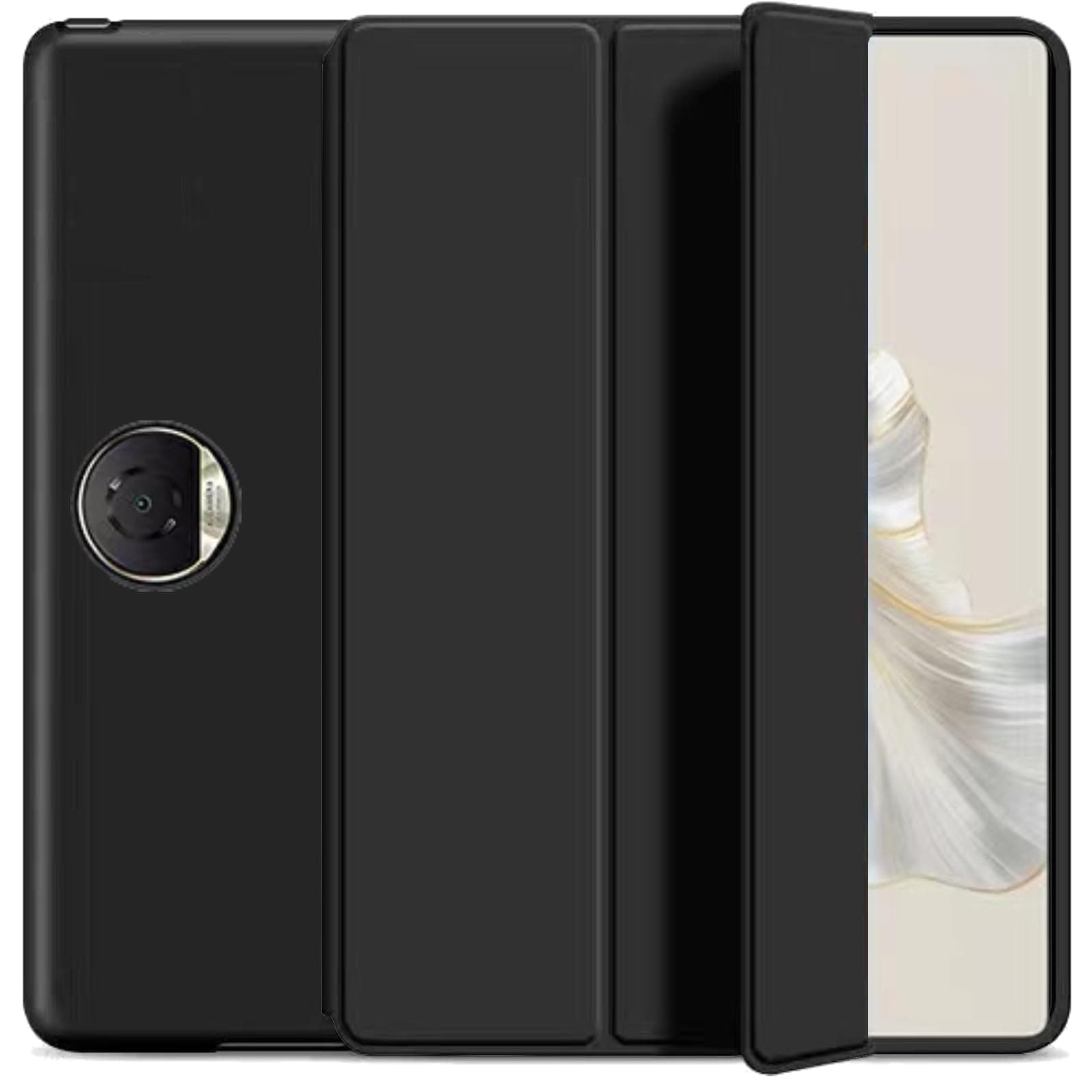 NESLIN Case Compatible with Honor Pad 9 12.1 Inch 2024 Cover, Slim Lightweight Stand Cover Soft TPU Shell Protective Bumper Case for Honor Pad 9 12.1" with Auto Wake/Sleep Function (Black)