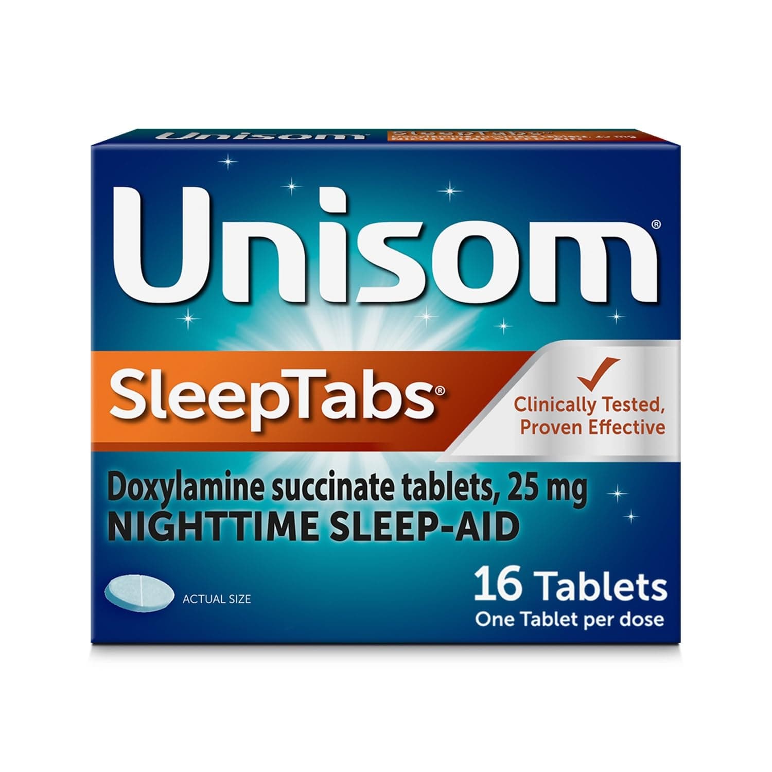 Unisom SleepTabs, Nighttime Sleep-aid, Doxylamine Succinate, 16 Tablets