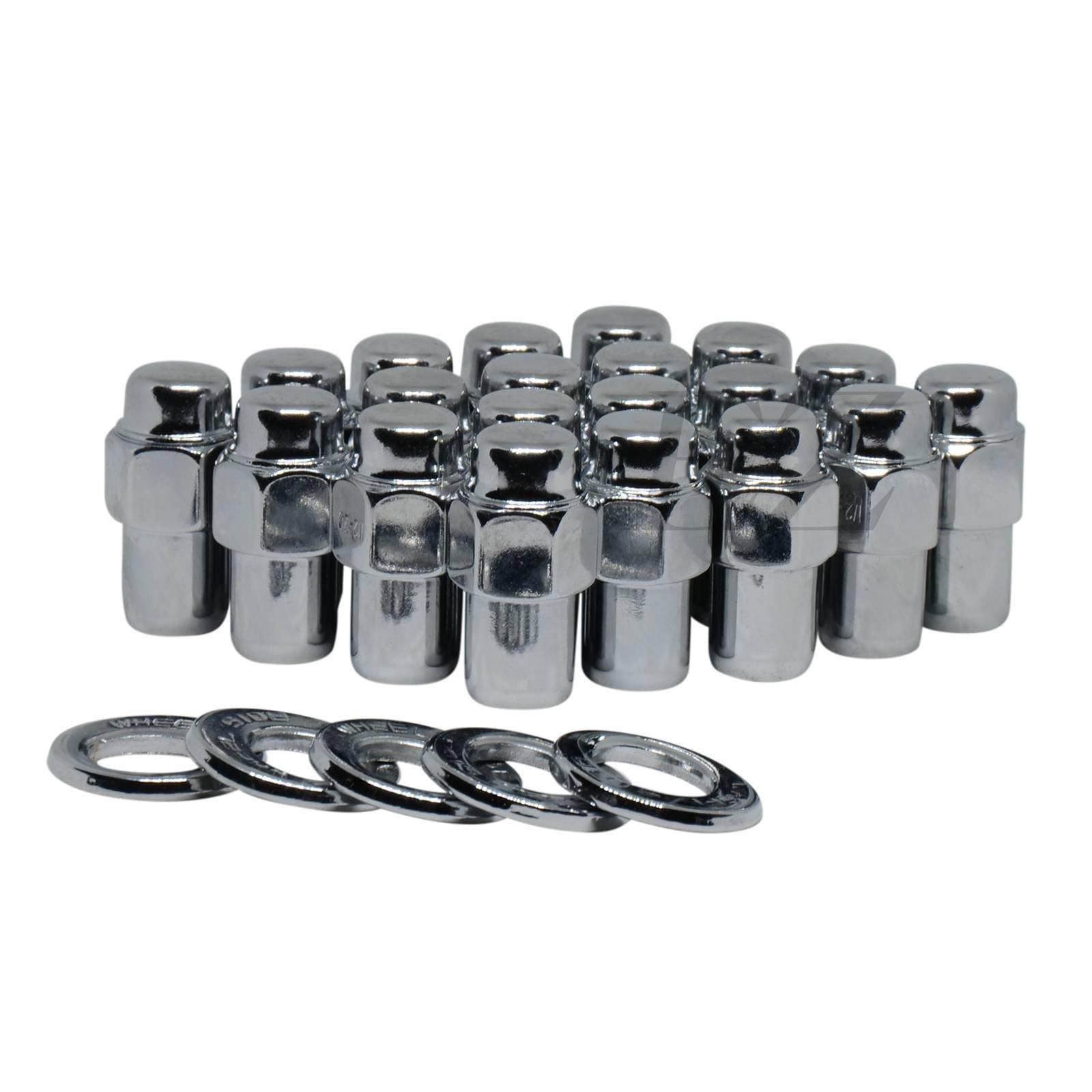 ezaccessory Cragar Standard Mag Lug Nut 7/16"-20 with Offset Washer Pack of 20 8202-780