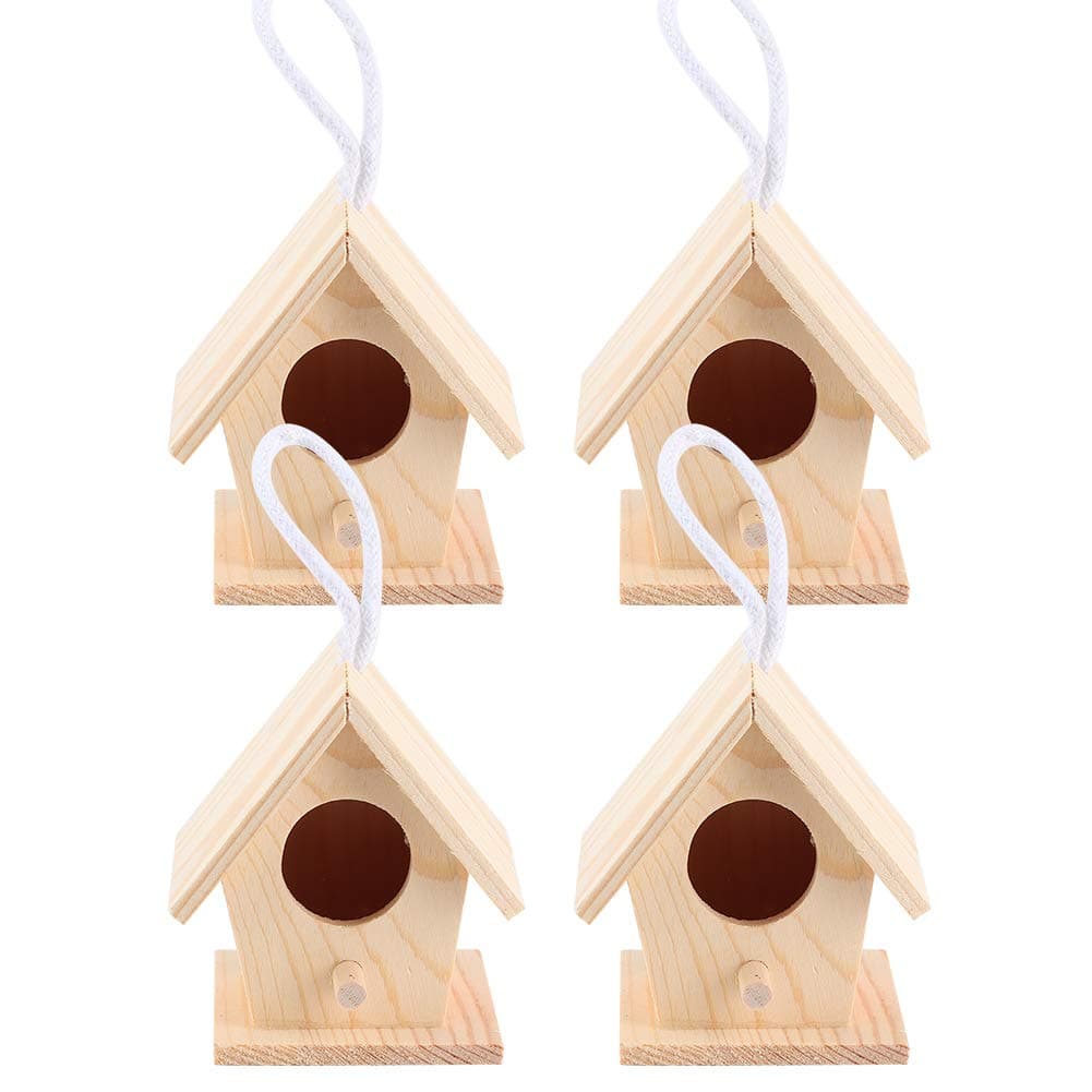 AMONIDA Garden Decor Bird Nests, Bird Nesting Box, Moisture‑proof Non‑toxic Wooden Bird House for Birds Swallows