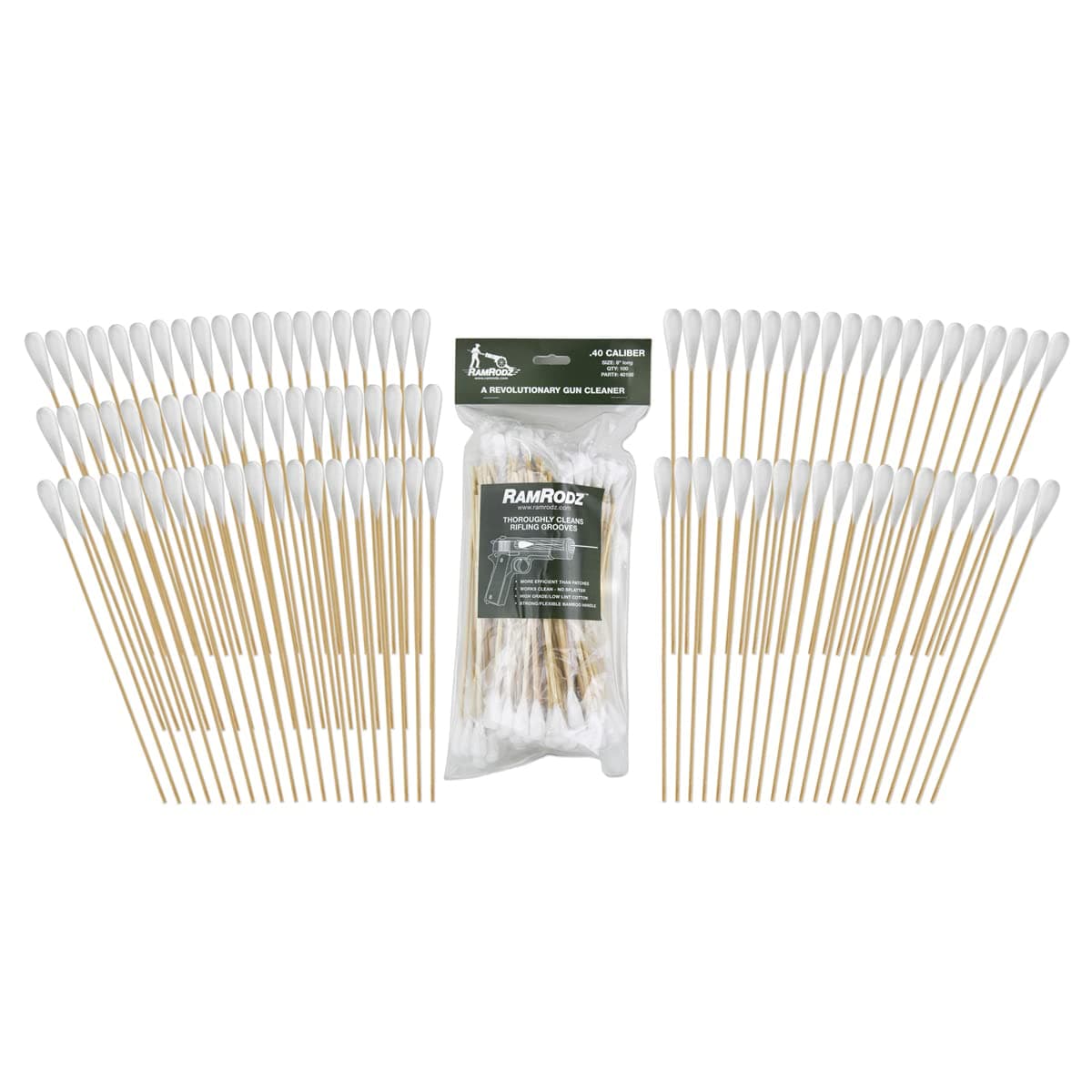 0.40/10mm Caliber Gun Cleaning Swabs (100 Quantity), One Size (40100)