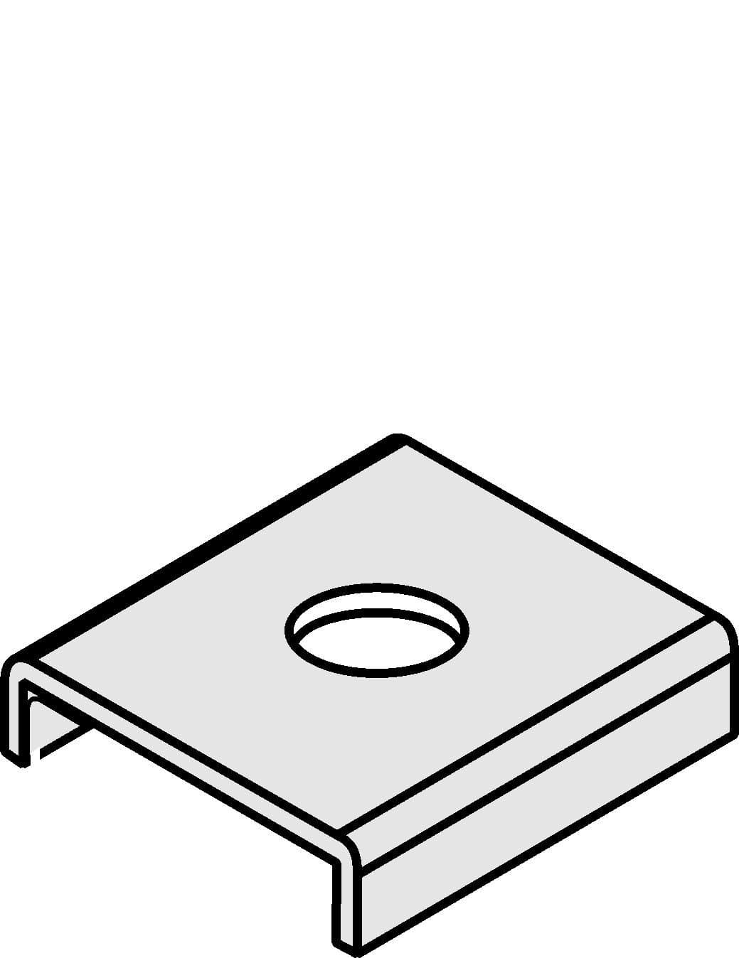 VERSABAR VF-1102-1/4 Saddle Washer 1/4" Clearance Hole Zinc Plated