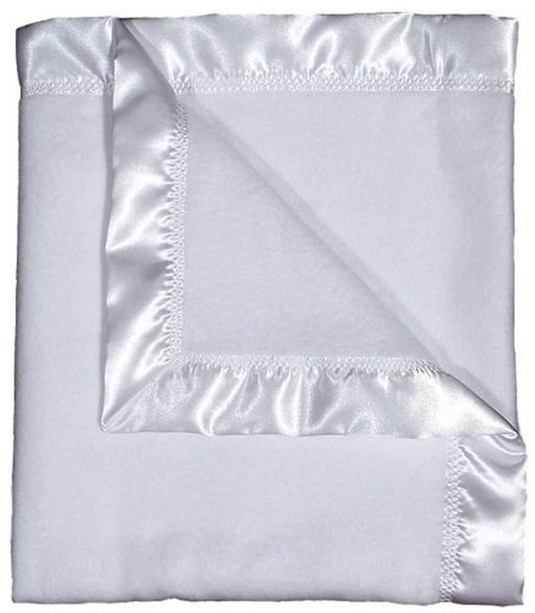 Raindrops Fleece Receiving Blanket, White