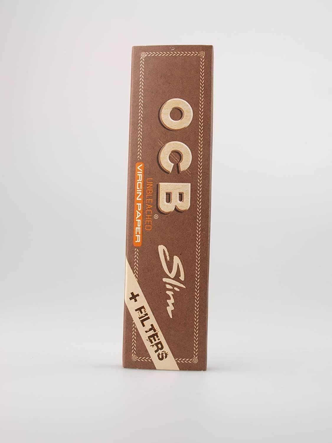 OCB Virgin Unbleached King Size Slim Rolling Papers 2 Booklets + Virgin Unbleached Filter Tips Perforated Rolling Papers Filter Tips 2 Booklets from Sudesh Enterprises