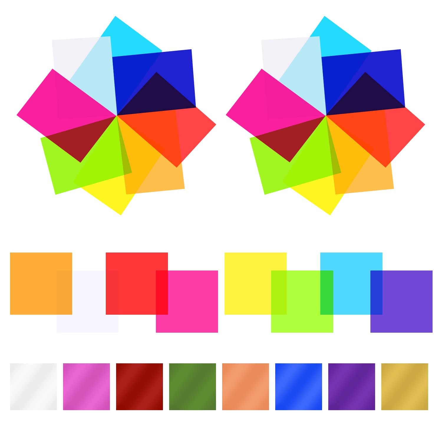 120 Pieces Cello Sheets Cellophane Wraps colored cellophane sheets for DIY Arts Crafts Decoration and More (Multicolor, 7.5 x 7.5 Inch)