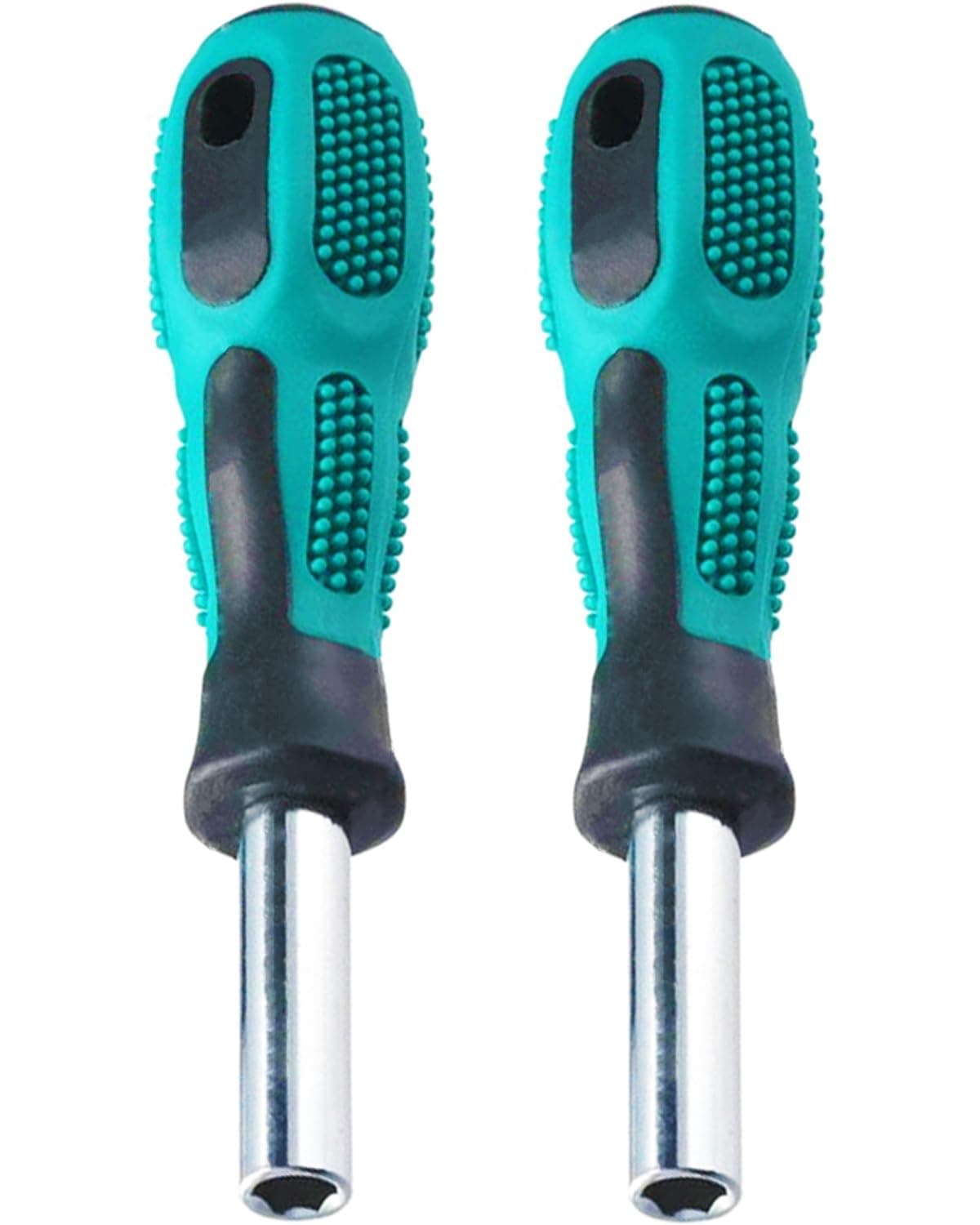 Bit Driver Handle,2 Pieces 1/4 inch Bit Driver Magnetic Screwdriver Bit Holder,6.35mm Hex 110mm Long Mini Short Strong Bit Holder Extension with Non-slip Handle Nut Driver