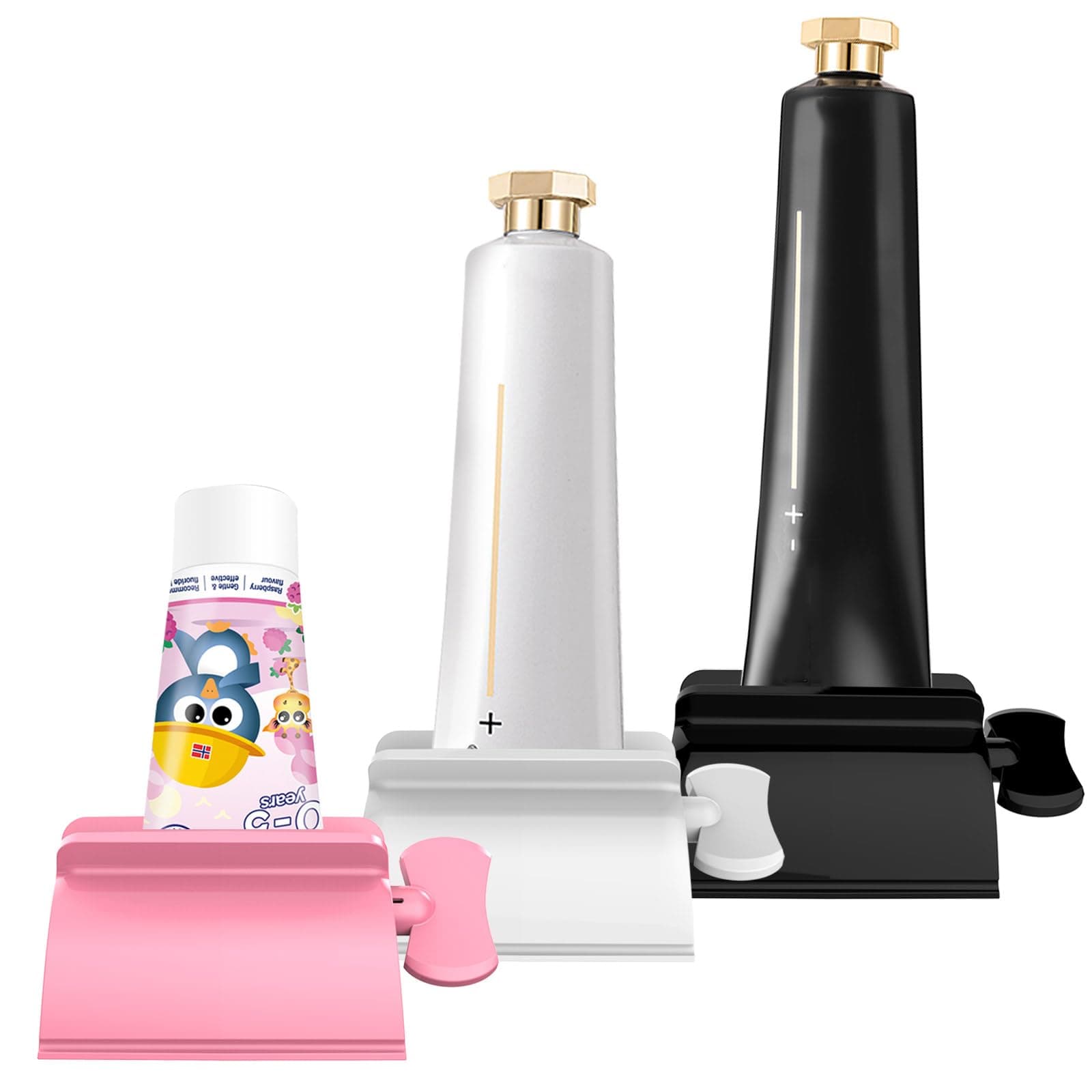 Toothpaste Squeezer, 3 PCS Toothpast Holdersfor Bathroom Gadgets, Kitchen Tube Squeezer for Sauces and Various Tube-Based Cosmetics, Home and Apartment Essentials