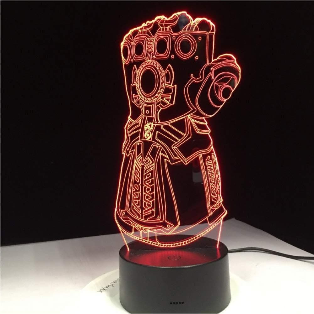 Illusion Led Night Light Gauntlet Infinity War Gloves 3D Night Lights Changing 3D Novelty Light Creative Desk Lamp