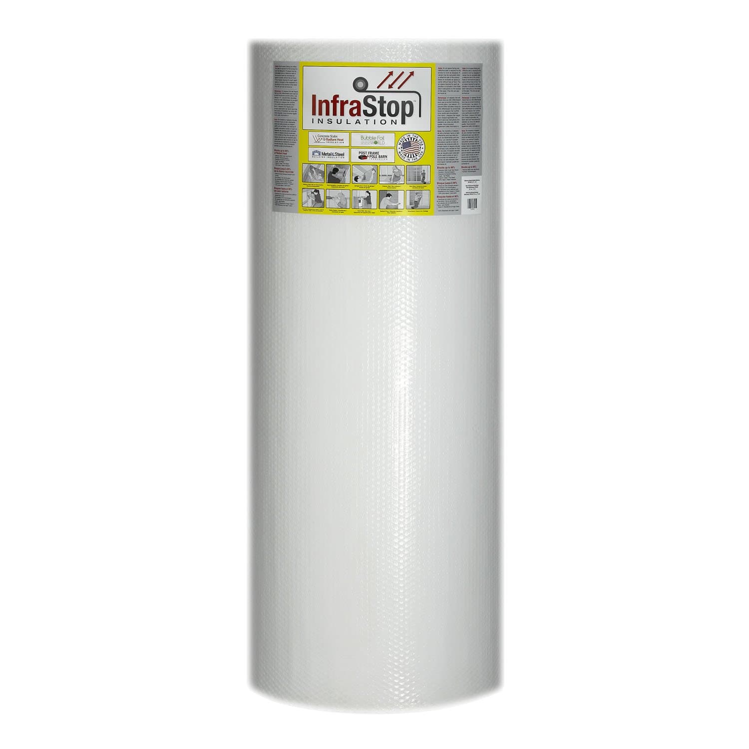 InfraStop 48" X 125' White Single Bubble Reflective Foil Insulation