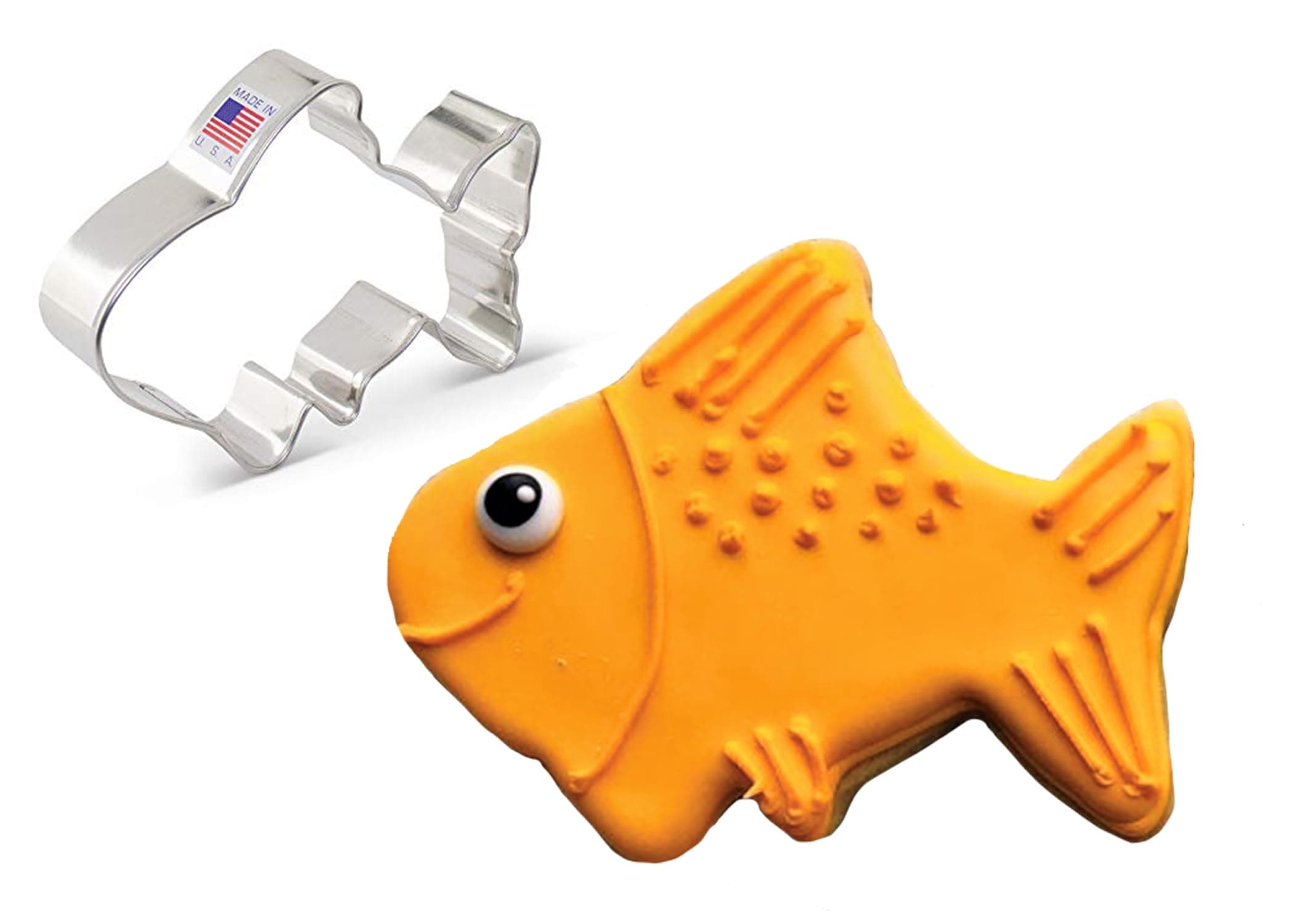 Cute/Gold Fish Cookie Cutter, 10.2 cm