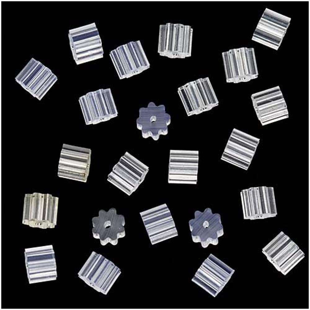 200pcs Clear Ribbed Rubber Earring Safety Back Stoppers