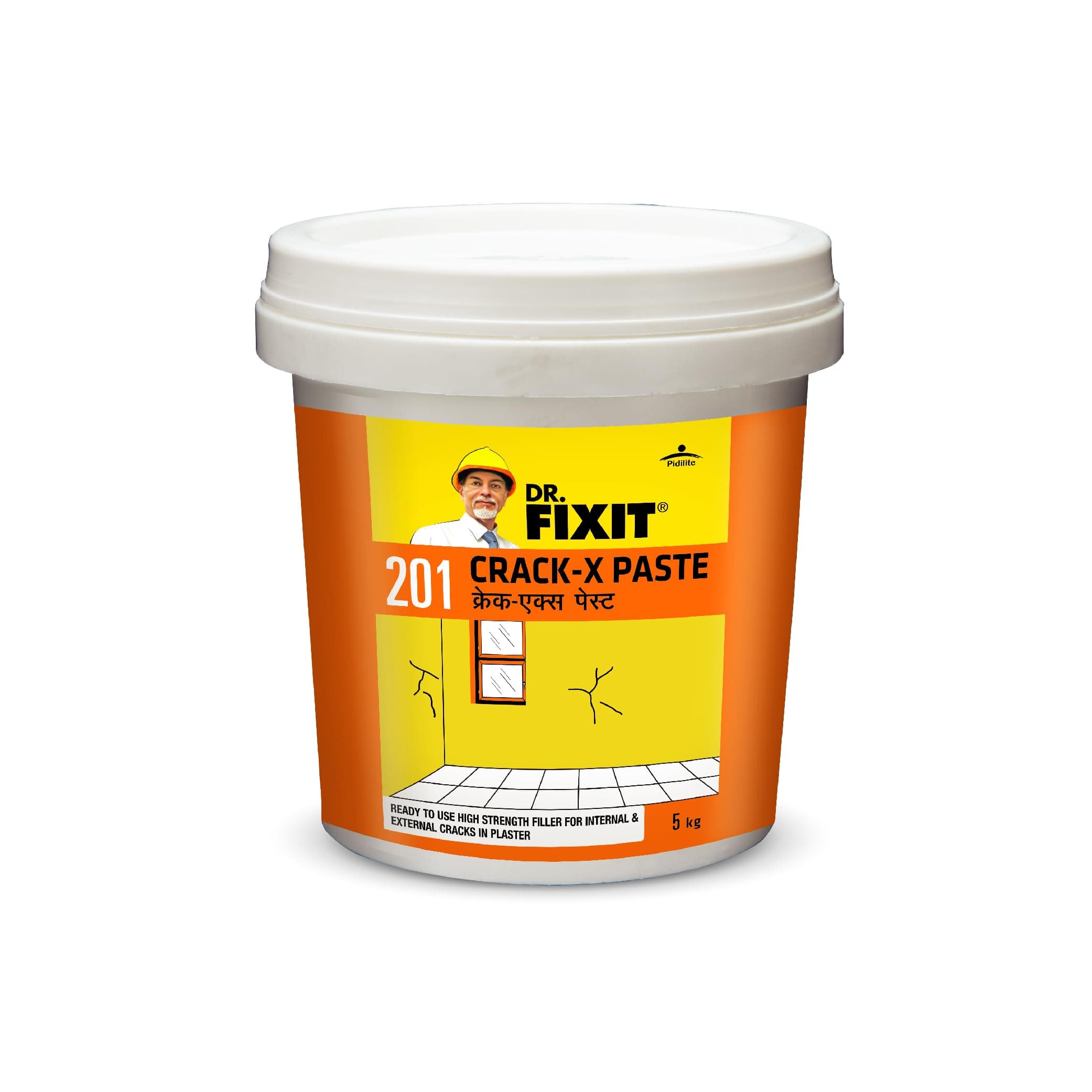 DR. FIXIT 201 Crack X Paste-1Kg, Ready to use crack filler for internal & external surface cracks on roofs,wall, Flexible Putty with excellent Bonding