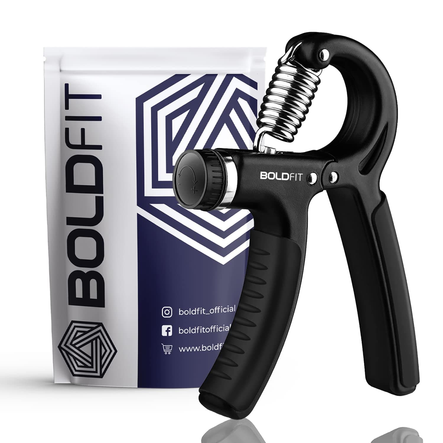 Boldfit Hand grip 40kg Black-Black