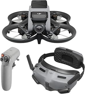 DJI Avata Explorer Combo First-Person View Drone UAV Quadcopter with 4K Stabilized Video, Wide 155° FOV, New RC Motion 2 & Goggles In, MOIAT Certified - UAE Version with Official Warranty Support