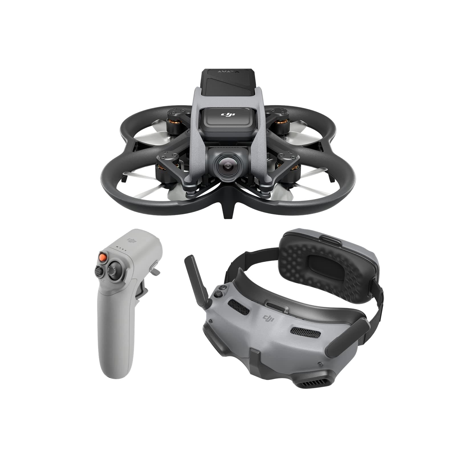 Avata Explorer Combo - First-Person View Drone with Camera, UAV Quadcopter with 4K Stabilized Video, Super-Wide 155° FOV, Emergency Brake and Hover, Includes New RC Motion 2 and Goggles Integra