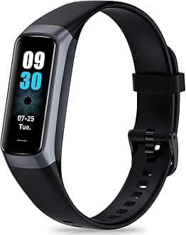 Fitness Tracker with Step Counter/Calories/Stopwatch, Activity Tracker, Health Tracker with Heart Rate Monitor, Sleep Tracker,1.10''AMOLED Touch Color Screen