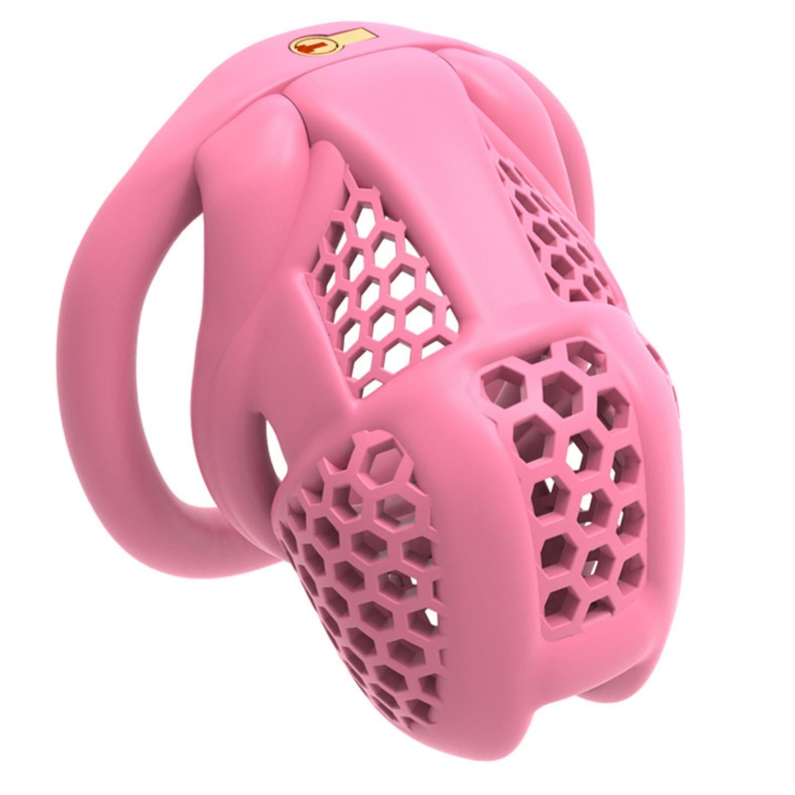 Men's Protective Cage-Life Support Cage (Flat Ring) A265 (Pink, L)