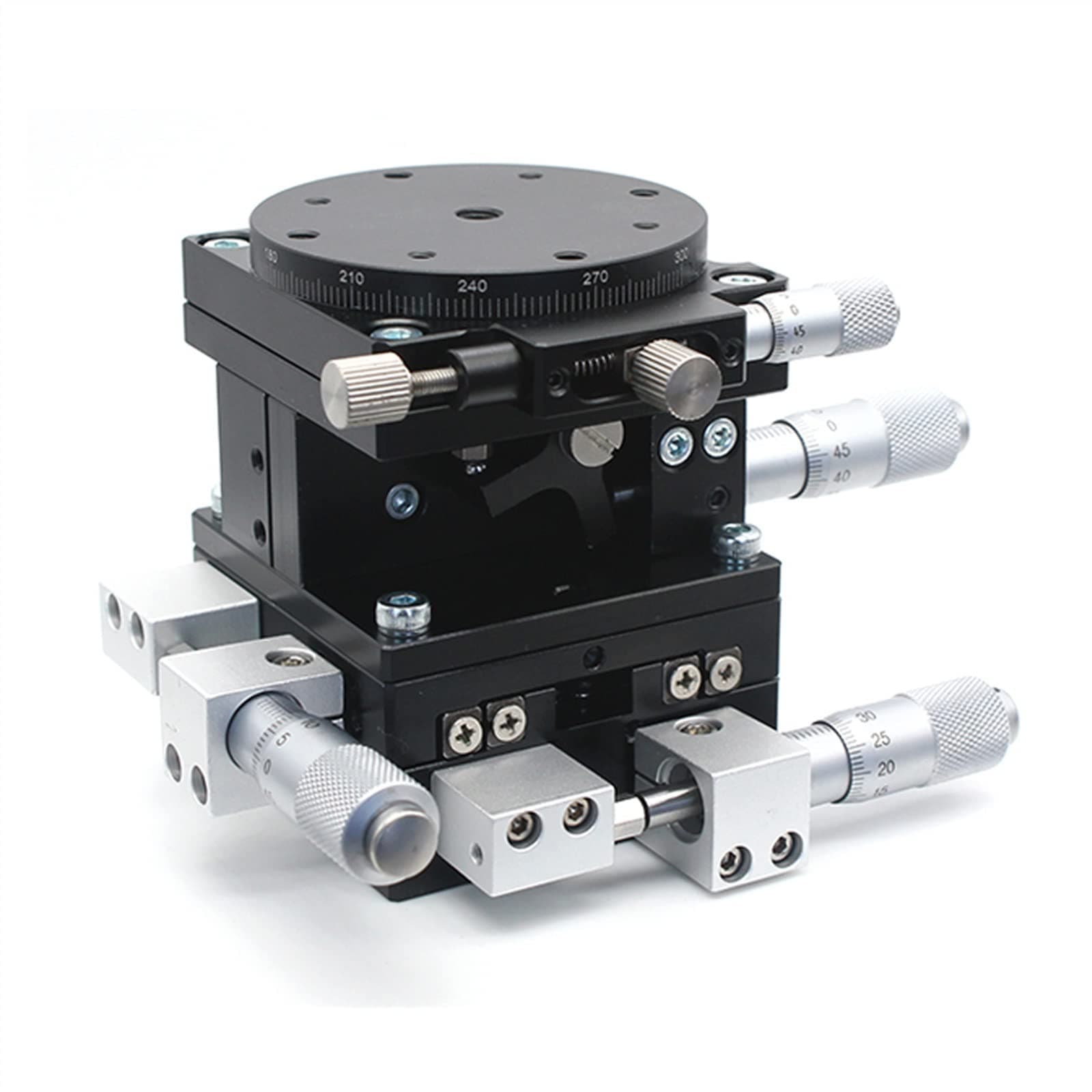 XYZR Axis Manual Mini Displacement Platform High Precision 40 Micrometer Linear Stage XY/Z/R Axis for Machine Workshop