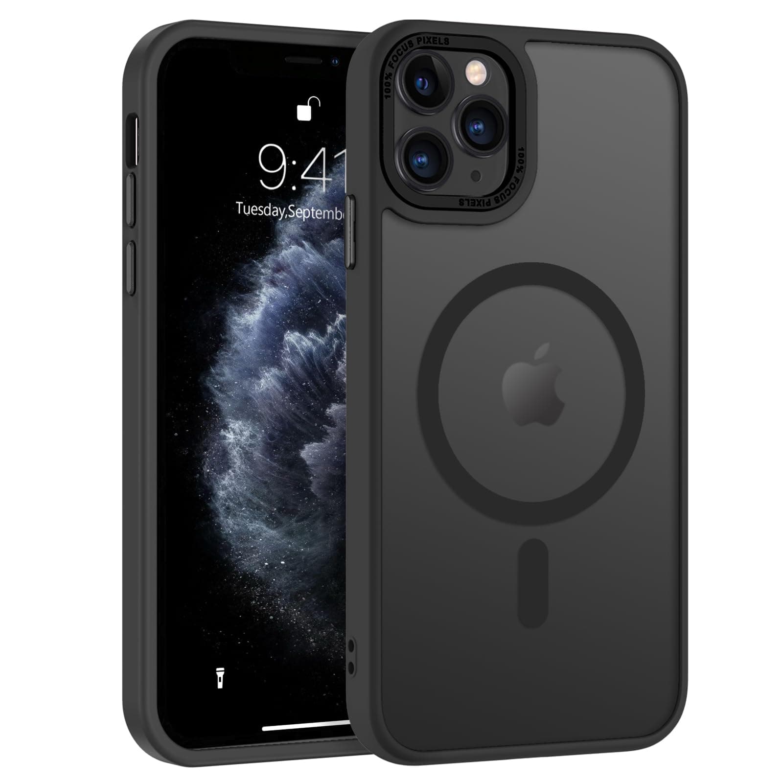 BENTOBEN for iPhone 11 Pro Case 2019 [Compatible with Magsafe] Translucent Matte Magnetic Phone Case iPhone 11 Pro 5.8" Slim Thin Shockproof Bumper Women Men Protective Cases Cover, Black