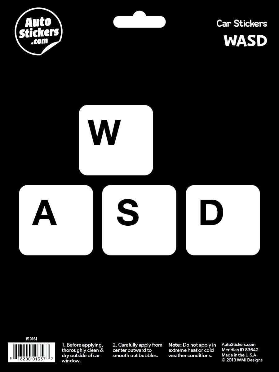 WASD Vinyl Car Sticker Decal