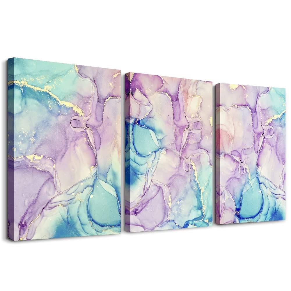 DZRWUBHS Wall Art - 3 Piece Abstract Canvas Prints - Modern Home Decor for Living Room, Bedroom, Office - 12x16in