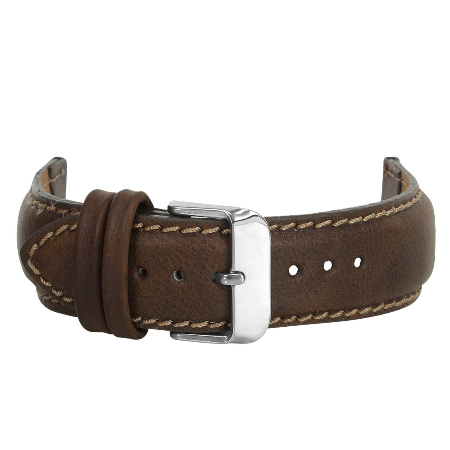 Vegan Leather Brown Watch Strap Size 22mm (9270922)