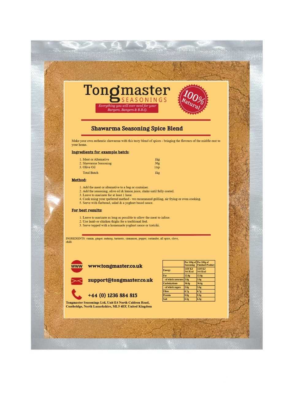 Shawarma Seasoning - Spice Blend - 50g