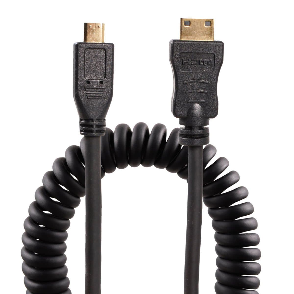 UCEC 11.81"/30cm Coiled Micro HDMI to Mini HDMI Cable for Atomos for Ninja Star