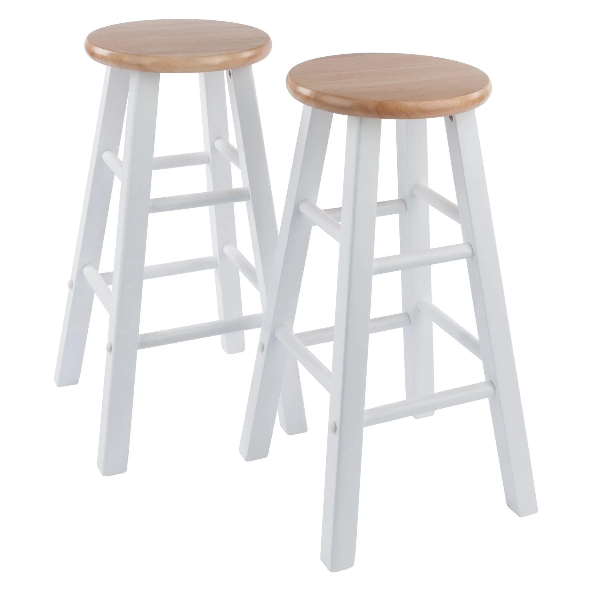 Element 2pc Set 24" Counter Stool, Natural/White Finish
