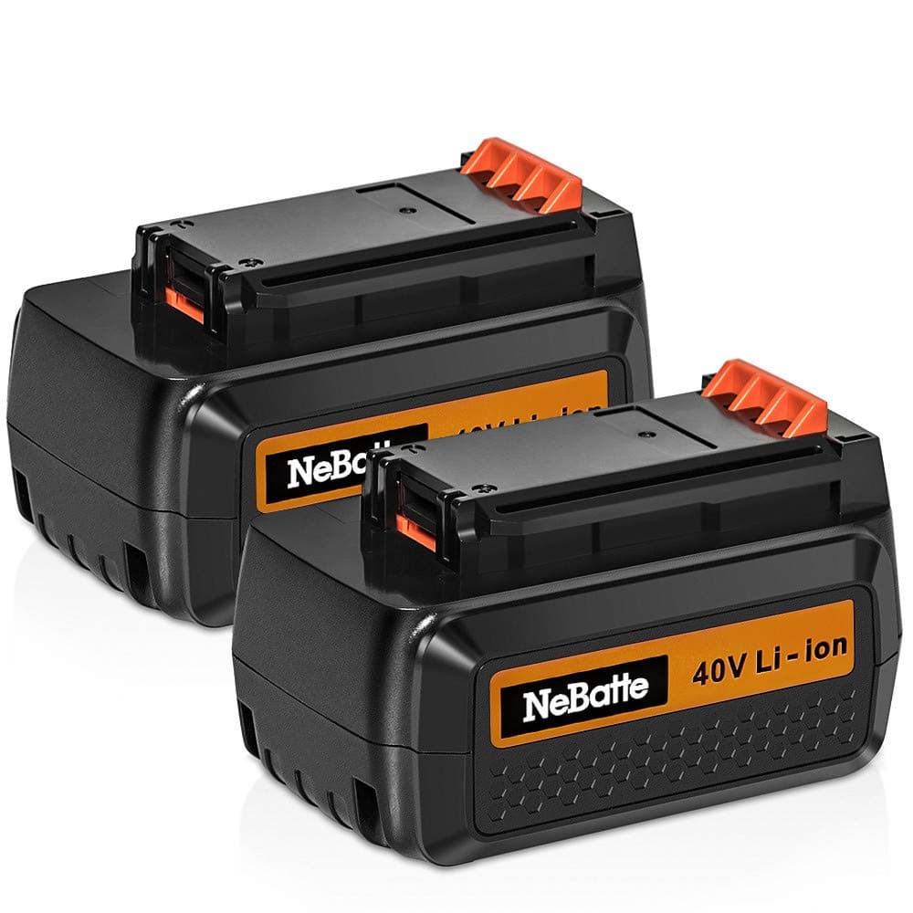 Amityke 40V Max 2500mAh Lithium Battery Replacement Compatible with Black and Decker LBX2540 LBX2040 LBX1540 LBXR36 LBX36 LBXR2036 Black and Decker 40V Battery (2 Pack)