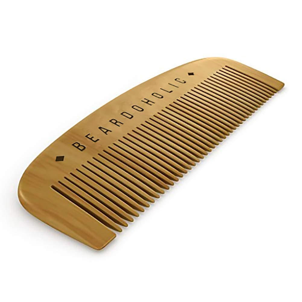 Beardoholic Beard Comb With a Gift Box – Wide Teeth – Anti-Static, Eliminates Tangles and Keeps Your Beard Neat and Tidy – 5.31 x 1.96 IN Handmade 100% Pearwood Design