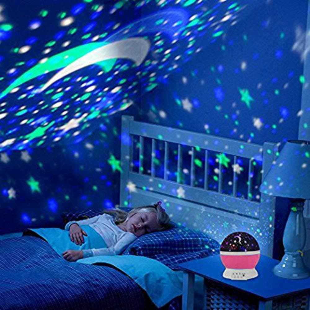 FreshDcartFdcml1 Plastic Star Projector LED Night Lamp |Star Light Rotating Projector With Usb Cable For Kids, Girls Bedroom (Multicolour, Pack Of 1)