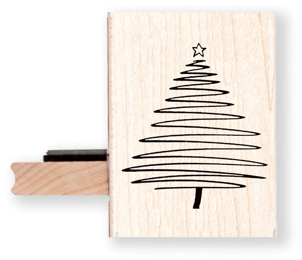 Christmas Tree Rubber Stamp - BR030K