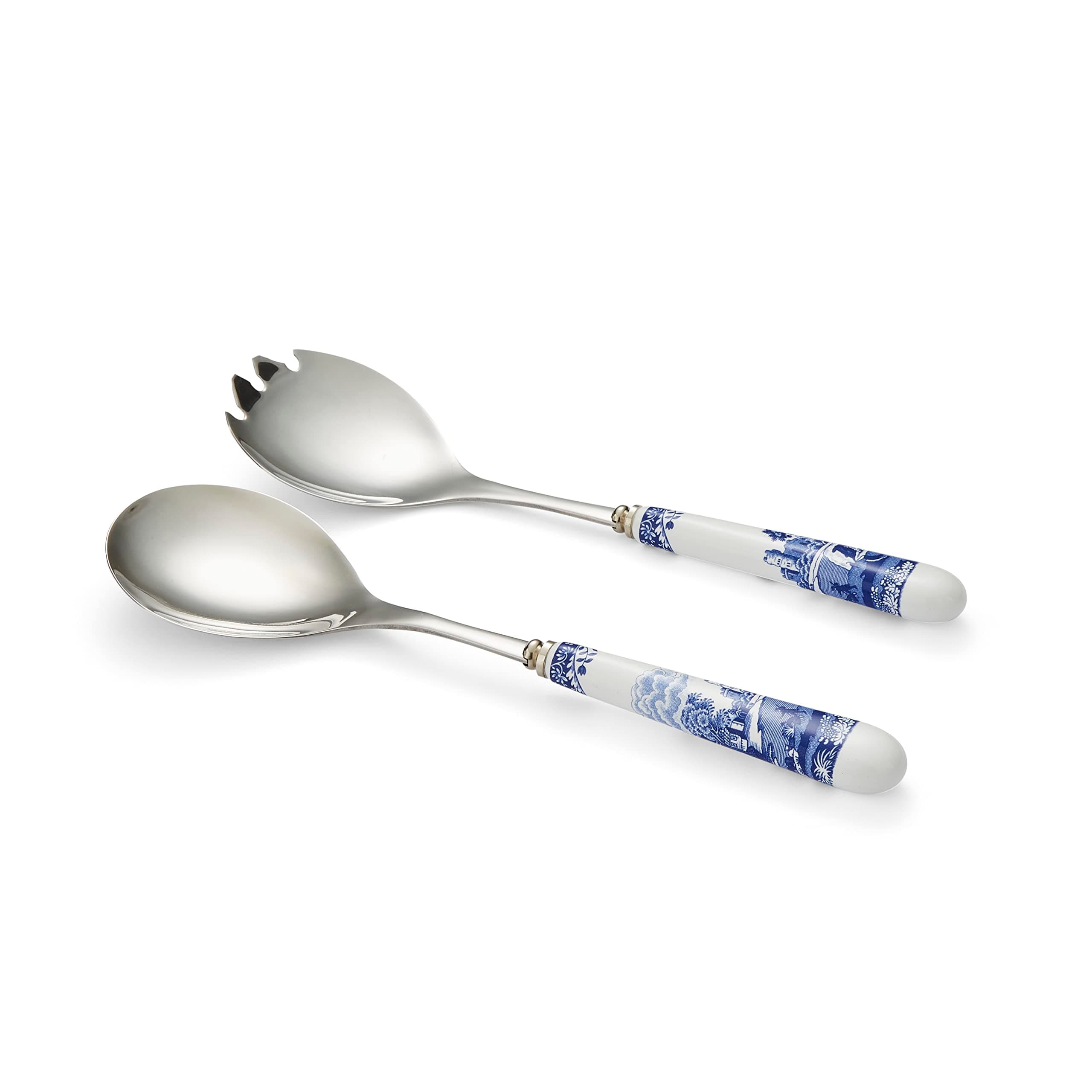 Spode Salad Servers (Pair), 25cm, Blue & White (Blue & White,25cm)