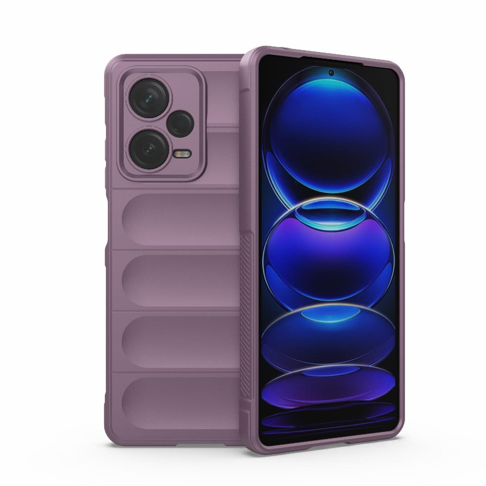 GOLDEN MASK compatible with xiaomi redmi note 12 pro plus (12 pro+) Silicone Shock-Absorption Anti Impact Scratch Resistant Phone Cover, with Soft Anti-Scratch Microfiber Lining (Purple)